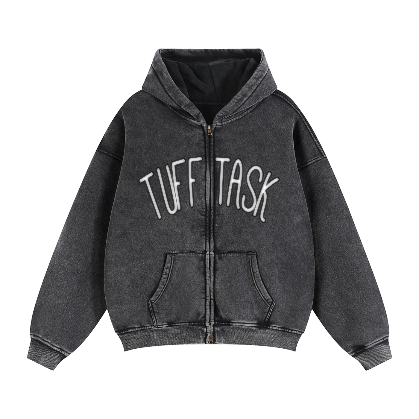 Zip-Through Boxy Fleece Hoodie