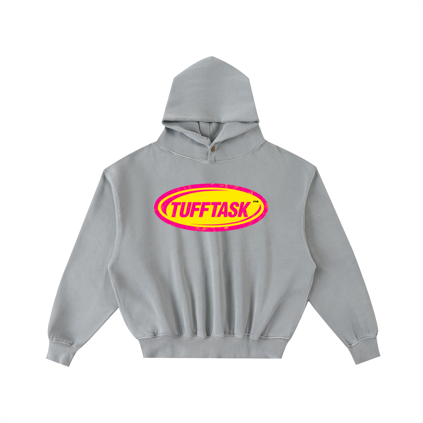 Frayed Enzyme Washed Fleece Hoodie