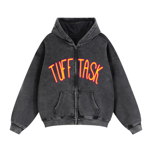 Zip-Through Boxy Fleece Hoodie