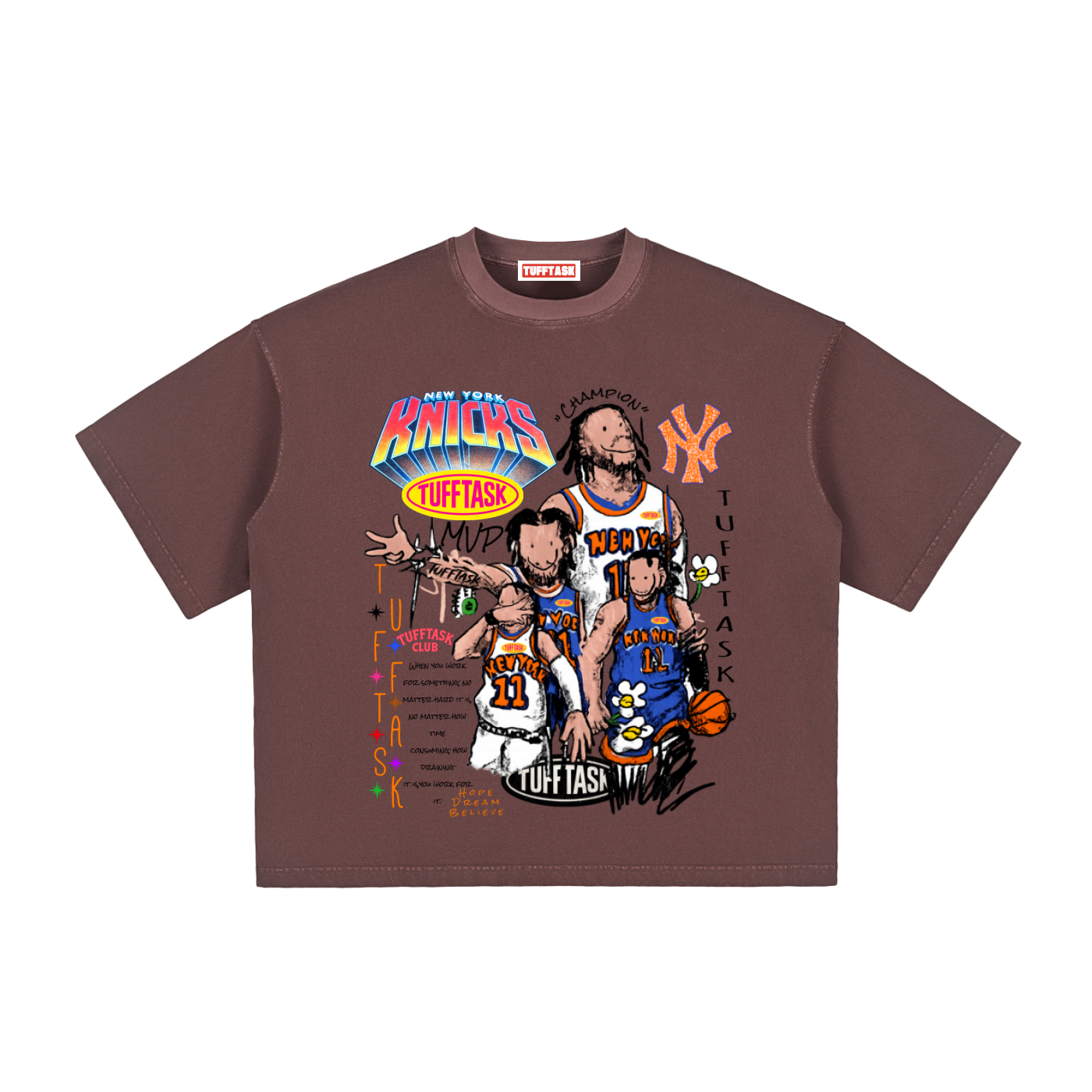 Vintage Washed Jalen Brunson mvp Boxy T-Shirt