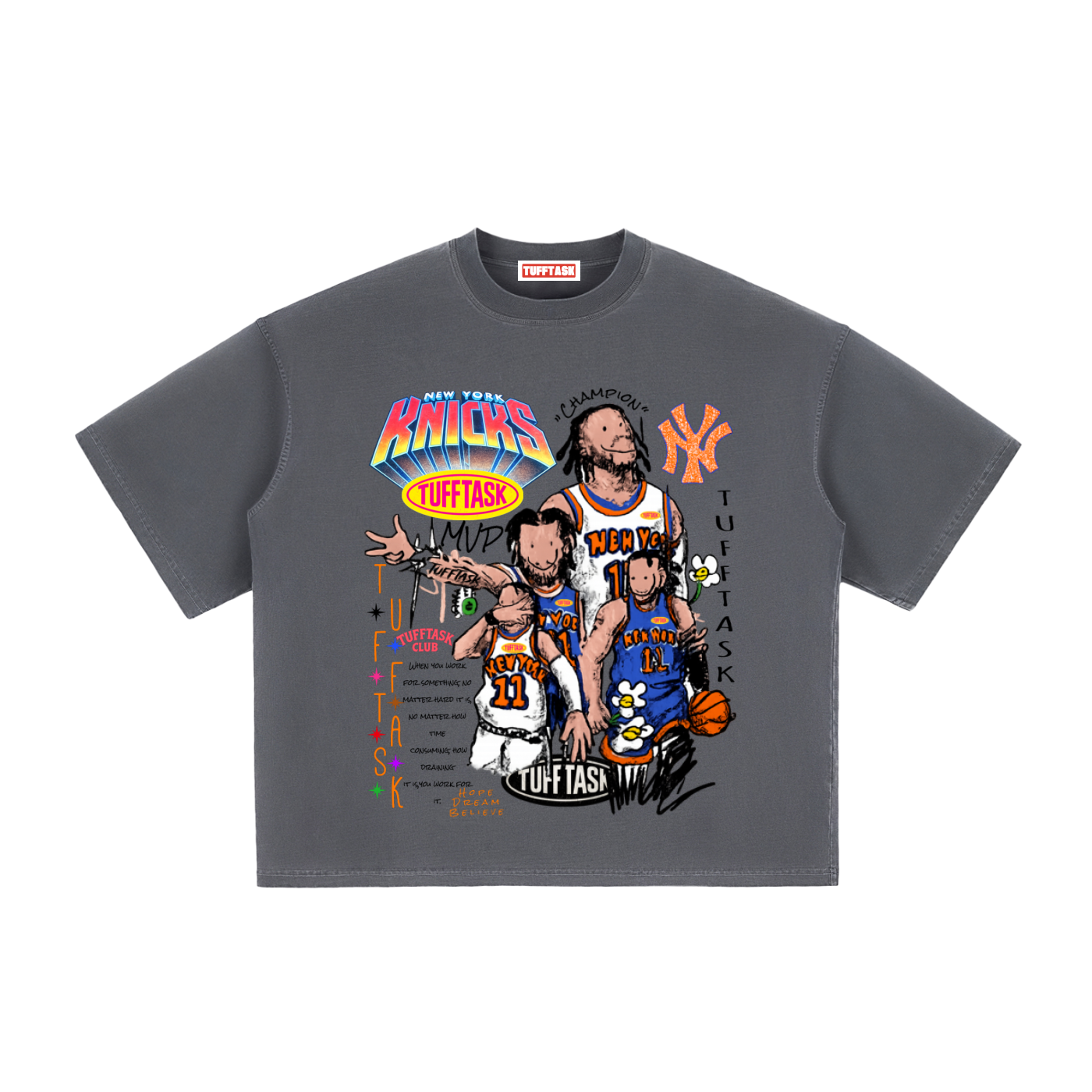 Vintage Washed Jalen Brunson mvp Boxy T-Shirt