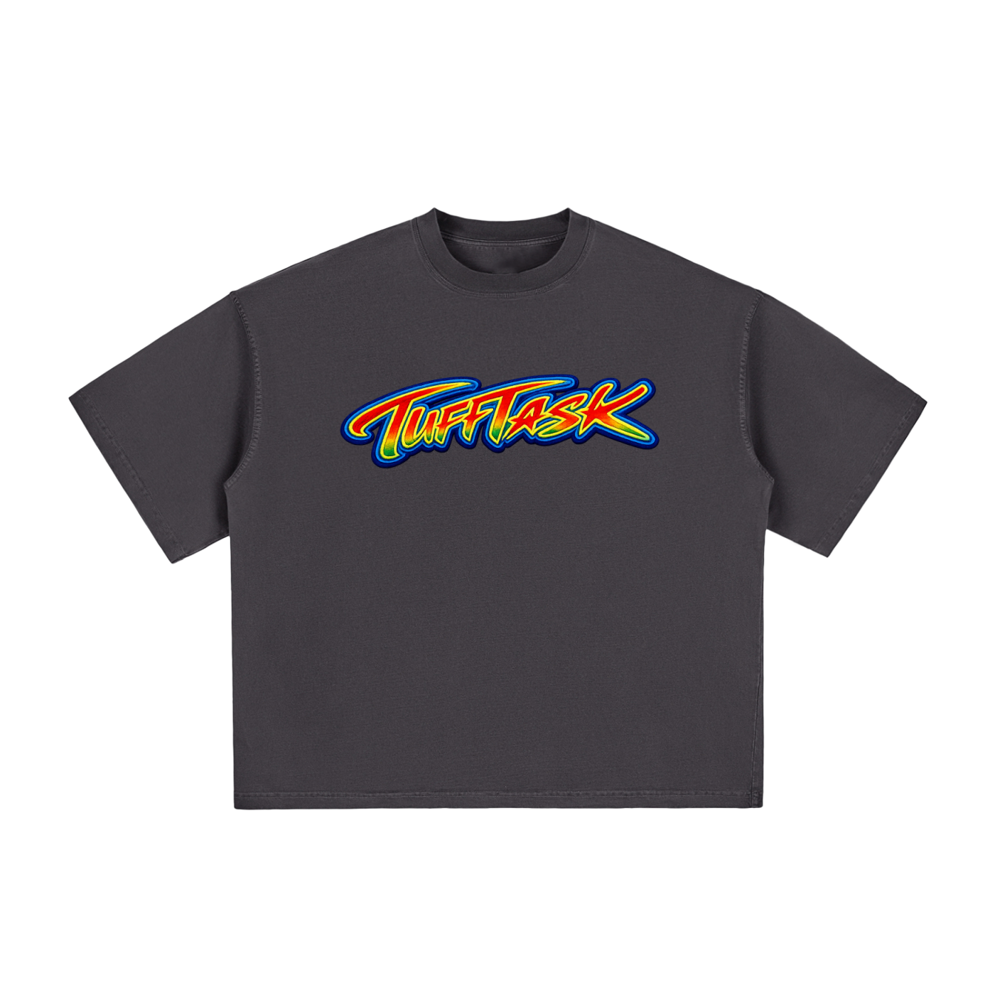 Vintage Washed TUFFTASK LOGO Boxy T-Shirt