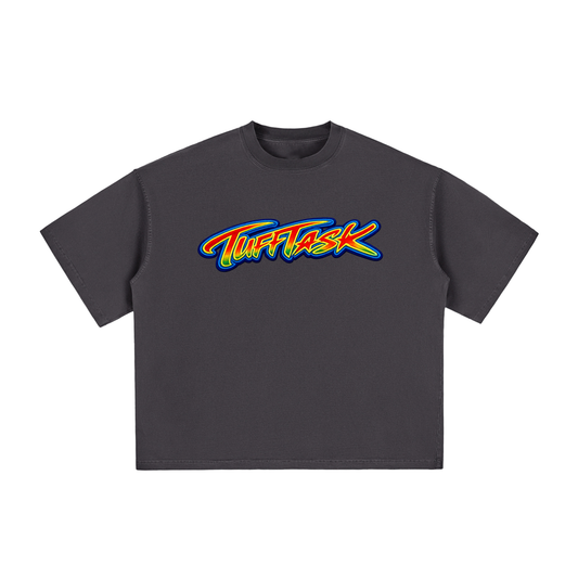 Vintage Washed TUFFTASK LOGO Boxy T-Shirt