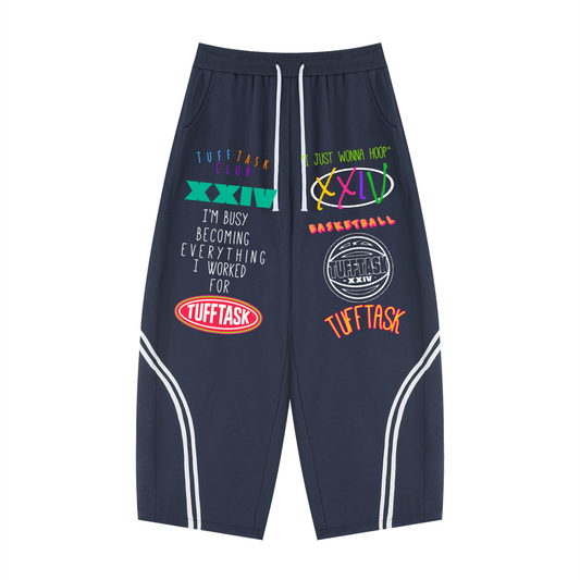 Unisex Wide Leg Piping Sweatpants