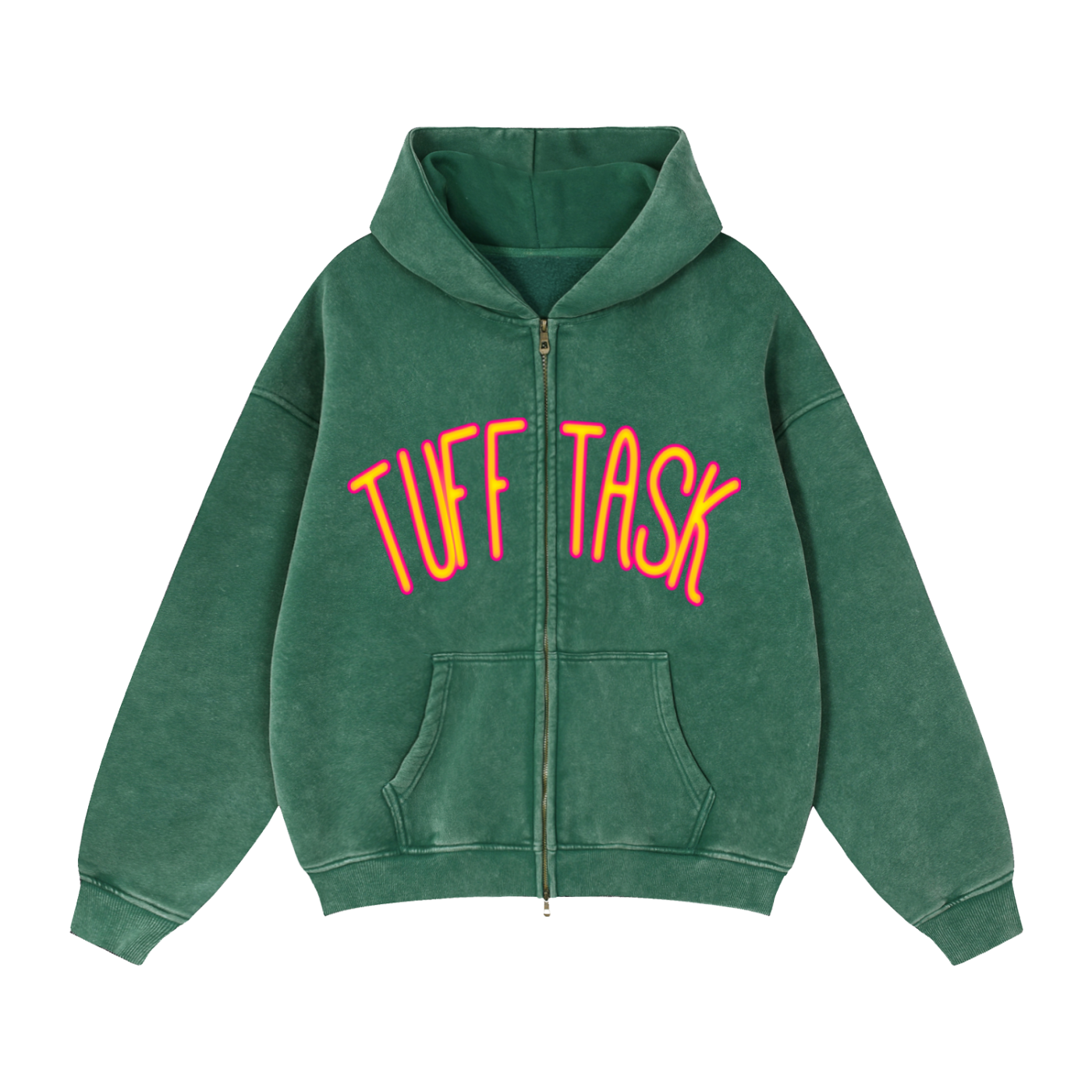 Zip-Through Boxy Fleece Hoodie