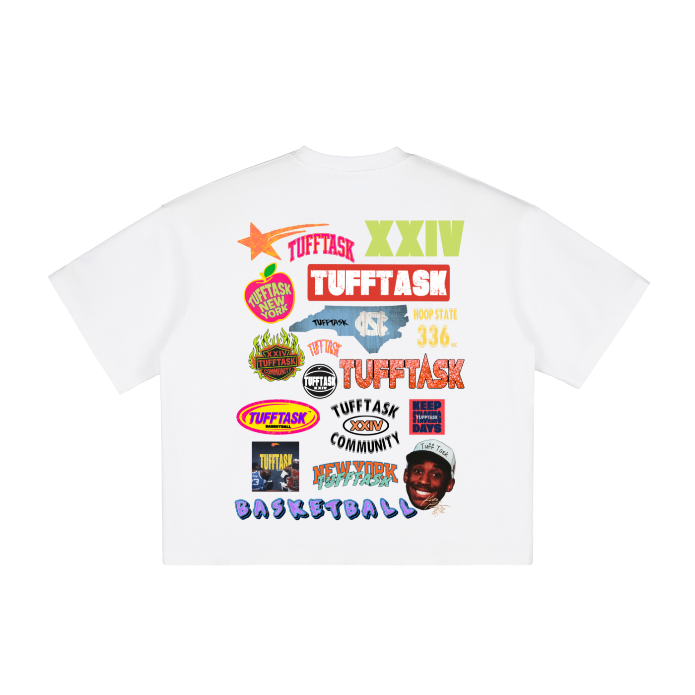 Vintage Washed TUFFTASK LOGO Boxy T-Shirt