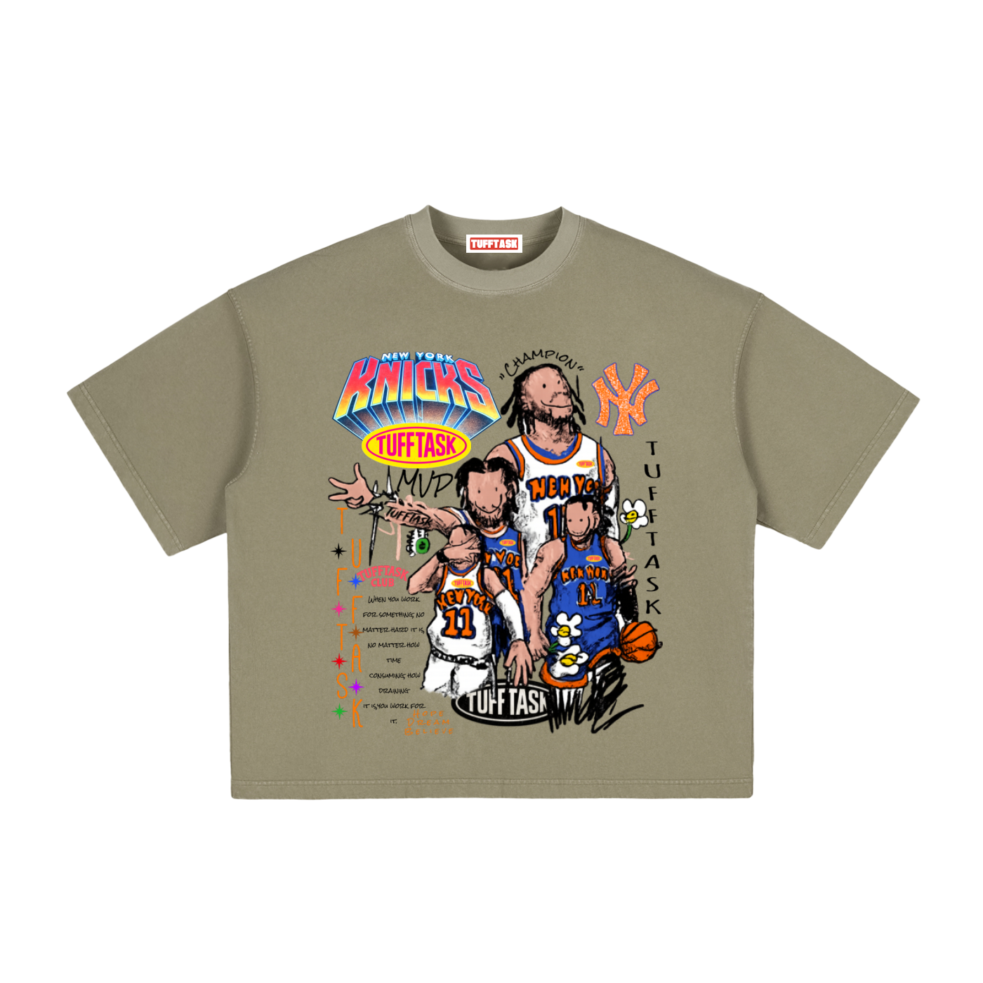 Vintage Washed Jalen Brunson mvp Boxy T-Shirt