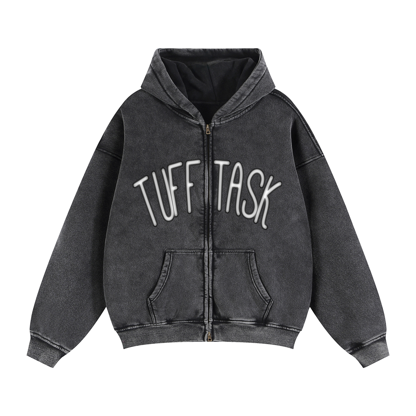 Zip-Through Boxy Fleece Hoodie