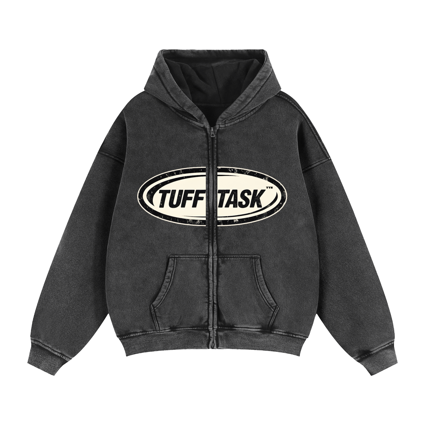 Zip-Through Boxy Fleece Hoodie