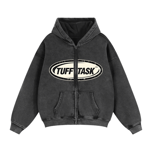 Zip-Through Boxy Fleece Hoodie