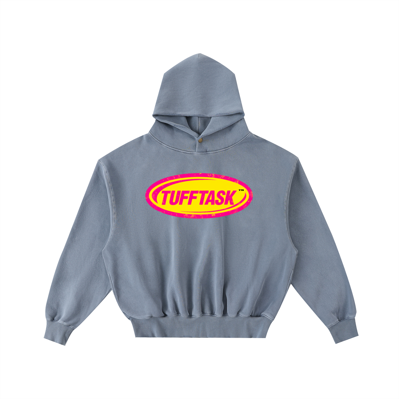 Frayed Enzyme Washed Fleece Hoodie