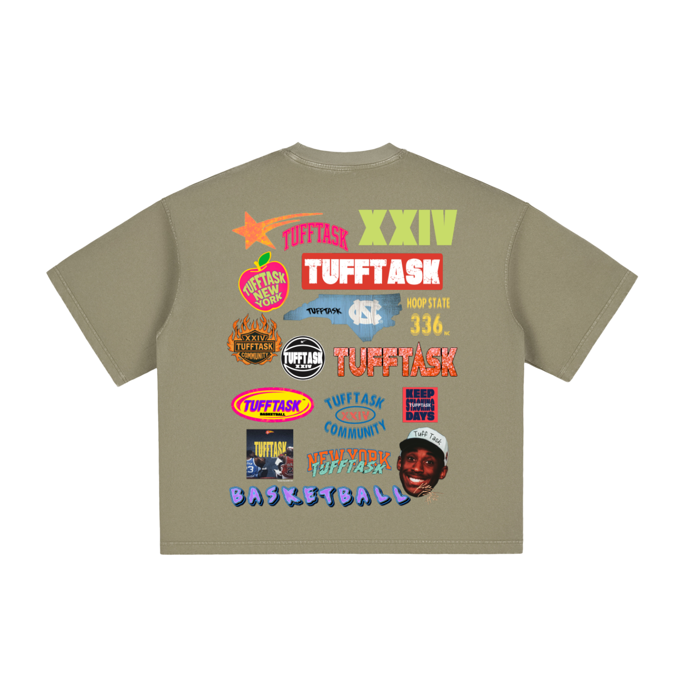 TUFFTASK Vintage Washed Boxy FIT T-Shirt