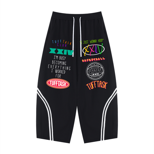 Unisex Wide Leg Piping Sweatpants