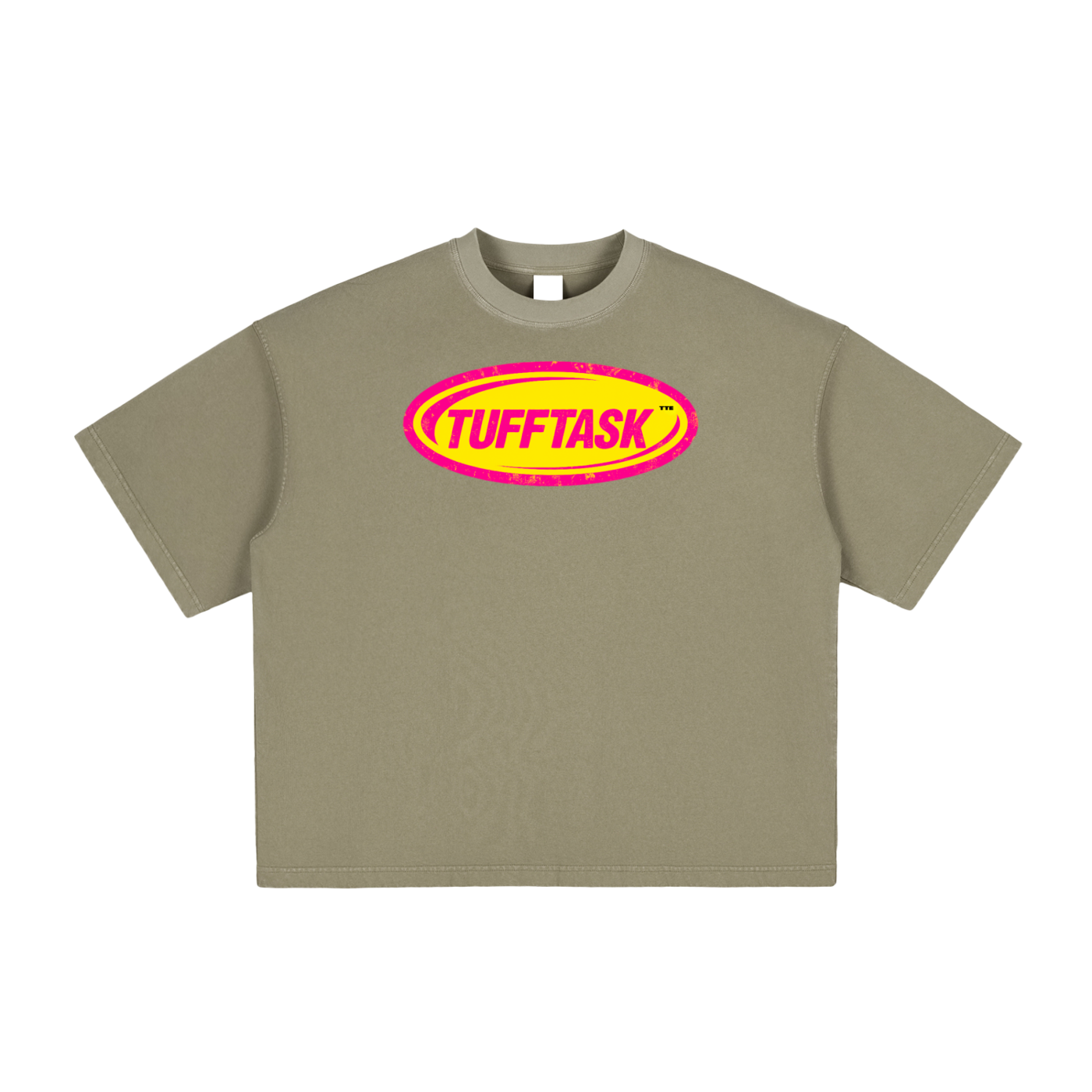 TUFFTASK Vintage Washed Boxy FIT T-Shirt