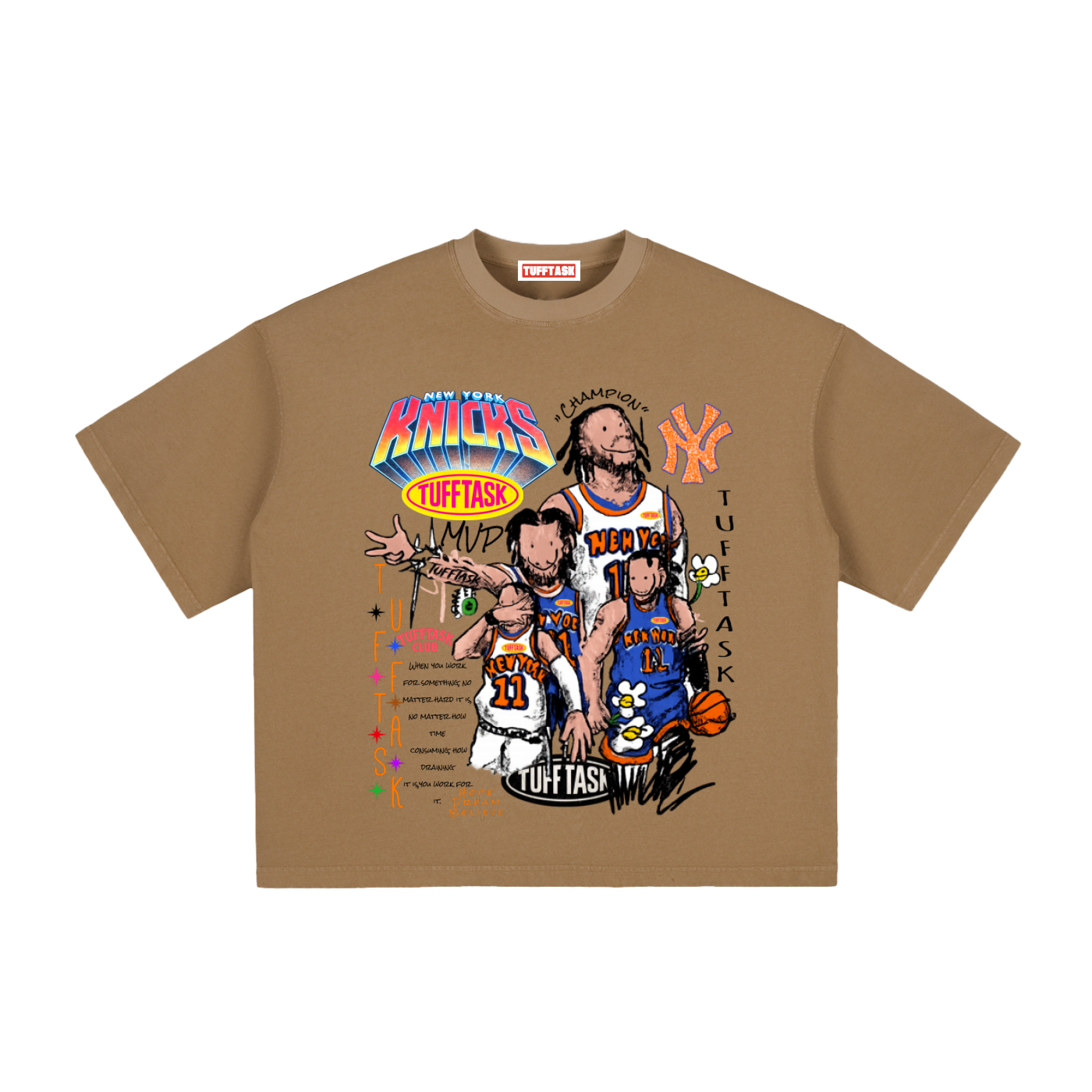 Vintage Washed Jalen Brunson mvp Boxy T-Shirt
