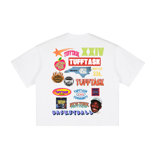 TUFFTASK Vintage Washed Boxy FIT T-Shirt